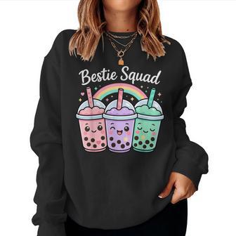 Bestie Squad Twin Day For Girls Bff Boba Tea Best Friend Women Sweatshirt | Seseable CA