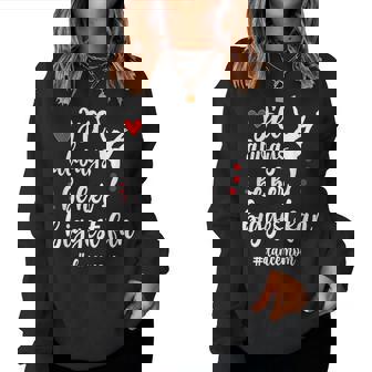 Her Biggest Fan Dance Mom Of Dancer Mother Women Sweatshirt - Monsterry