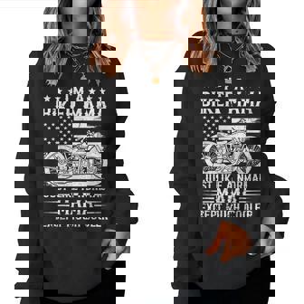 Biker Mama Is Much Cooler Us Motorcycle Rider Women Sweatshirt - Monsterry