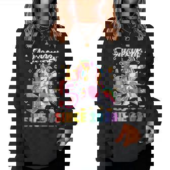 Birthday Girl 5 Years Old Unicorn 5Th Bday Girls Party Women Sweatshirt - Thegiftio