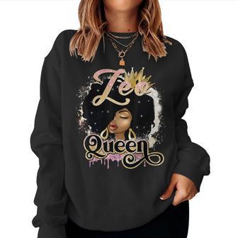 Birthday Melanin Leo Queen African American Afro Women Women Sweatshirt - Thegiftio UK