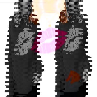 Bisou Lipstick Glamour Aime-Toi Mode Rétro Années 80 Sweat-shirt pour femme - Cadeauxyz