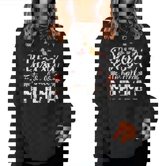 Blessed To Be Called Mema Butterfly Flower Women Sweatshirt - Monsterry