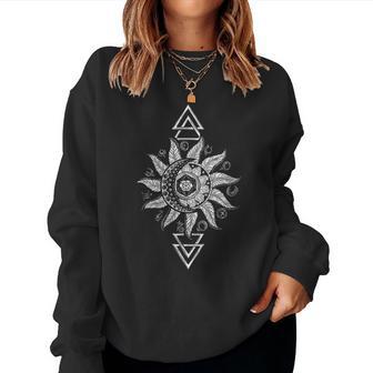 Boho Geometríaagrada Horóscopo Luna Tarot Astrología Cuello Sudadera Mujer - Regaloses