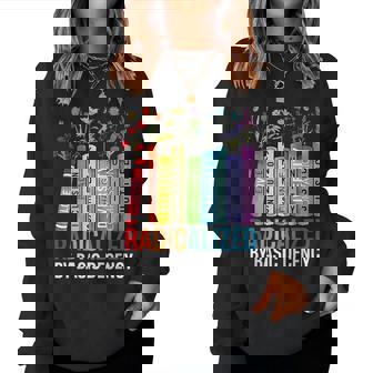 Book Flower Radicalized By Basic Decency Feminist Lgbt Women Sweatshirt - Monsterry