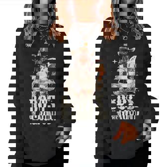 Boots On Ground Junenth Cowgirl Western Rodeo Black Women Women Sweatshirt - Thegiftio