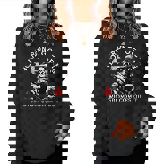 Bourbon Goes In Wisdom Comes Out Monkey Whiskey Lovers Women Sweatshirt - Thegiftio UK