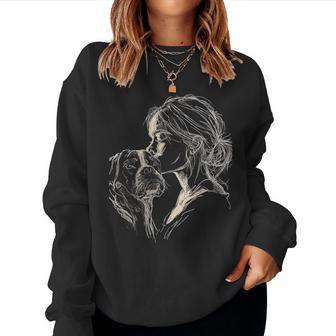 Boxer Dog Mom Cute Boxer Dog Lover Mother's Day Women Sweatshirt - Thegiftio UK