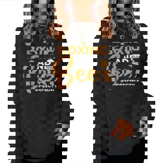 Boxing And Beer Perfectday ボクサー・ボクシング レディーススウェットシャツ - Kawaiitshirt