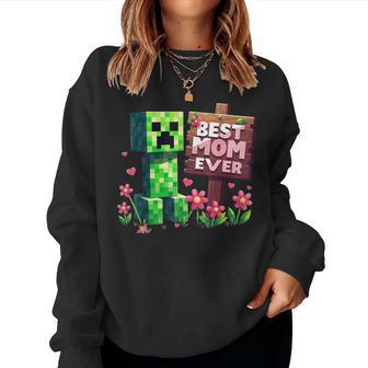 Boy Mom Best Mom Ever Mother's Day Video Game Pixel Women Sweatshirt - Thegiftio UK