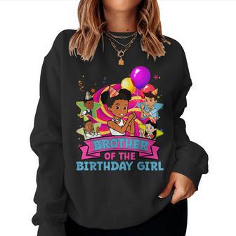 Brother The Birthday Girl Party Pink Doll Family Decorations Women Sweatshirt - Thegiftio UK