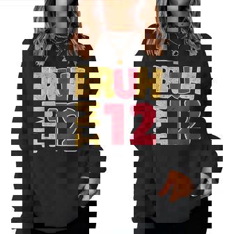 Bruh I'm 12歳 ギフト 男の子 女の子 It's My 12Th Birthday レディーススウェットシャツ - Kawaiitshirt