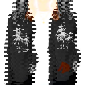 California Palm Tree Graphic Summer Palm Women Sweatshirt - Thegiftio