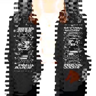 Cappuccino-Assassino Italian-Brainrot Coffee Assassin Meme Women Sweatshirt - Monsterry