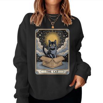 Carta Del Tarot Gato Amante Gato Divertido Gato Cuello Sudadera Mujer - Regaloses