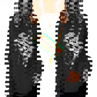 Cassette Fiesta Des Los 80 90 Retro Disfraz Cuello Sudadera Mujer - Regaloses