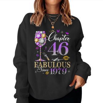 Chapter 46 Fabulous Est 1979 46Th B-Day Queen Diamond Women Sweatshirt - Monsterry