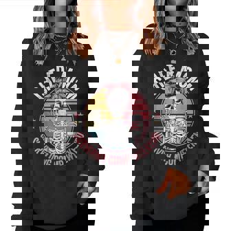 Cheer Mom Coffee Surviving Comp Weekend Skeleton Women Sweatshirt - Monsterry