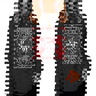 Cheer Mom Mama Bow Sport Cheerleader Cheerleading Red Women Sweatshirt - Thegiftio