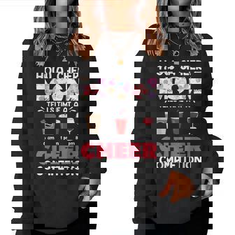 How A Cheer Mom Tells Time At A Cheer Competition Women Sweatshirt | Mazezy