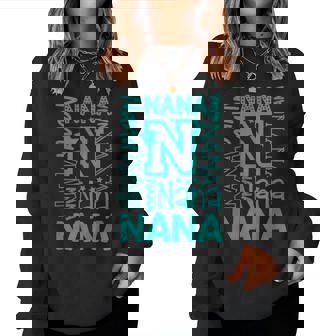 Cheery Nana Grandma レタープリント レディーススウェットシャツ - Kawaiitshirt