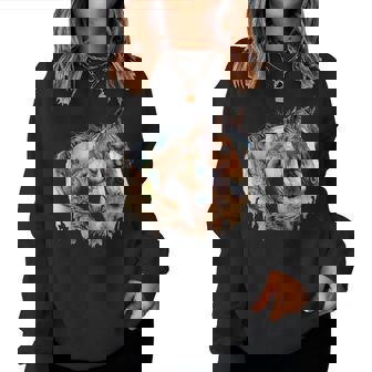 Cheval Avec Plumes Aquarelle Cowgirl Cowboy Amoureux Des Chevaux Sweat-shirt pour femme - Cadeauxyz