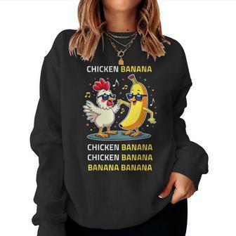 Chicken Banana Dance Women Sweatshirt - Thegiftio UK