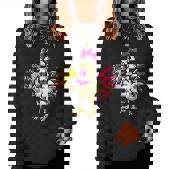 Chicken Eating Taco Women Sweatshirt - Thegiftio