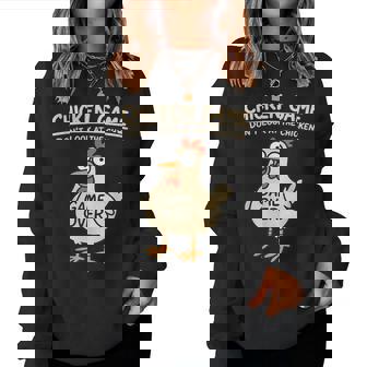 Chicken Game Don't Look At The Chicken Chicken Women Sweatshirt - Thegiftio