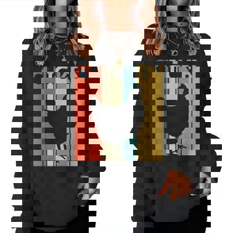 Chicken ニワトリ 動物 レディーススウェットシャツ - Kawaiitshirt