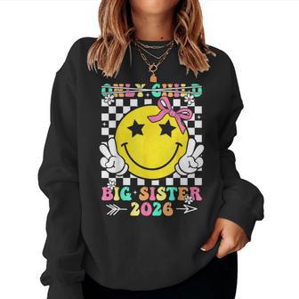 Only Child Big Sister 2026 Retro Promoted To Big Sister 2026 Women Sweatshirt - Thegiftio UK