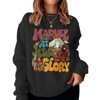 Christian Camp Vbs 2025 Wonder His Glory Junction Train Women Sweatshirt - Thegiftio UK