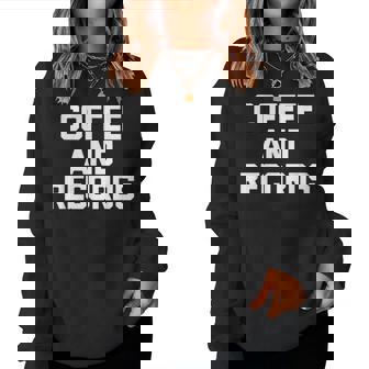 Coffee & Records 面白いビニールレコードコレクターミュージック レディーススウェットシャツ - Kawaiitshirt