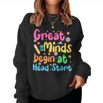 Colorful Head Start Teacher For Preschool Educators Women Sweatshirt - Thegiftio UK