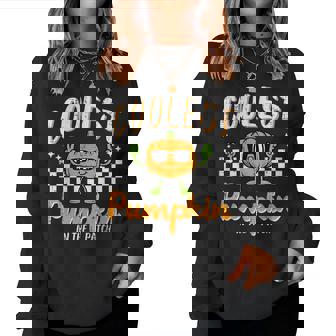 Coolest Pumpkin In Patch Halloween Retro Costume Groovy Boys Women Sweatshirt | Seseable UK