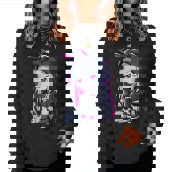 Costume Mignon Grunge Goth Bunny Anime Girl E-Girl Edgy Sweat-shirt pour femme - Cadeauxyz
