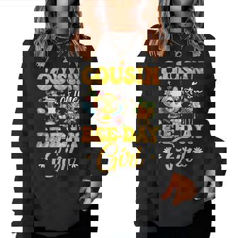Cousin Of The Birthday Girl Bee Family Birthday Party Women Sweatshirt - Seseable