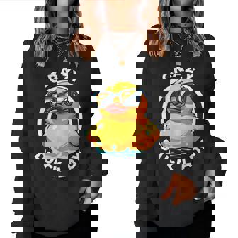 Crazy Duck Lady キュート アヒル ママ アヒルの所有者 面白い I Love Ducks レディーススウェットシャツ - Kawaiitshirt