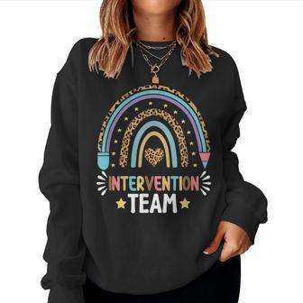 Cute Intervention Teacher Rti Interventionist Teacher Women Sweatshirt | Mazezy