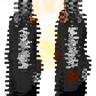 Cute Kawaii Puppies Neko Dog Lover Girl Women Sweatshirt - Thegiftio