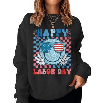Cute Retro Happy Labor Day Patriotic Labor Day Women Women Sweatshirt - Thegiftio UK