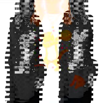 Dabbing Cat ボウリングシャツ 面白いボウリングギフト 猫 お母さん 女の子 レディーススウェットシャツ - Kawaiitshirt