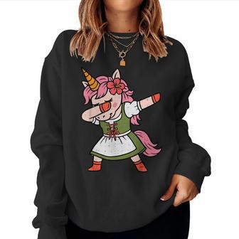 Dabbing German Unicorn Drindl Oktoberfest Bavarian Girl N Women Sweatshirt - Thegiftio UK