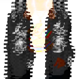 Dabbing Poncho Pour Fille Mexicaine Cinco De Mayoombrero Dab Sweat-shirt pour femme - Cadeauxyz