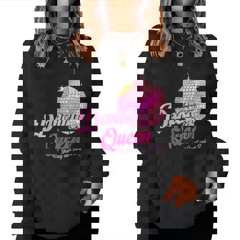 Dancing Queen 17 Birthday Vintage Dancing Disco Women Sweatshirt - Thegiftio