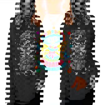 Dia De Los Muertos Monarch Butterfly Day Of Dead Girl Women Women Sweatshirt - Thegiftio