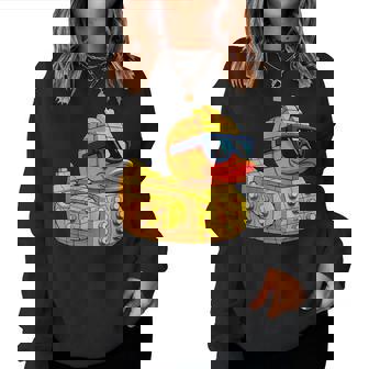 Duck Brick Master Builder Block Building Brick Builder Women Sweatshirt - Monsterry