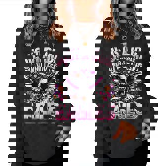 Eagle Cute Just A Girl Who Loves Eagle Women Sweatshirt - Thegiftio