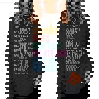 End Of The Year Teacher Last Day Summer Vibes Left No Crumbs Women Sweatshirt - Thegiftio