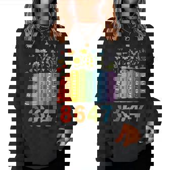 Equal Rights Book Flower Resist 86 47 Feminist Rights Women Sweatshirt - Monsterry